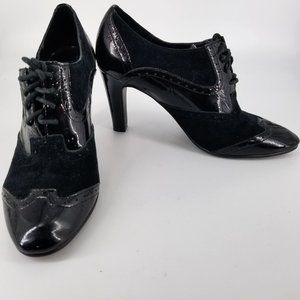 Jon Josef High Heel Shoes 8M Black Leather Lace Up Steampunk Gothic Alt Cosplay